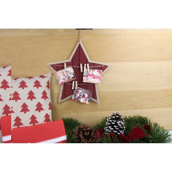 MégaCréa DIY - Trä Pêle-mêle Stjärna 27,5 cm