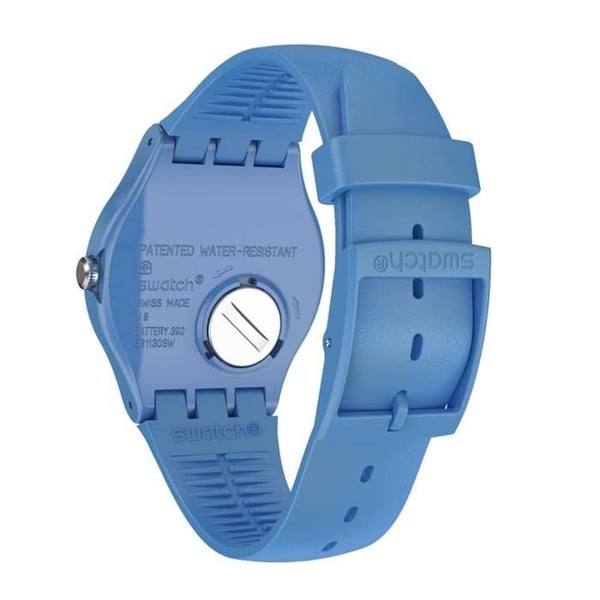 Klocka - SWATCH - LAGOONAZING - Armband av blå elastisk silikon - Vattentålighet 3 ATM - Kvarts