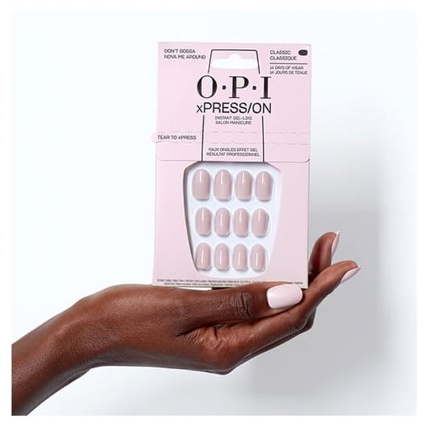 Genanvendelige gel-effekt falske negle - OPI - Don't Bossa Nova Me Around - Beige - xPRESS-ON