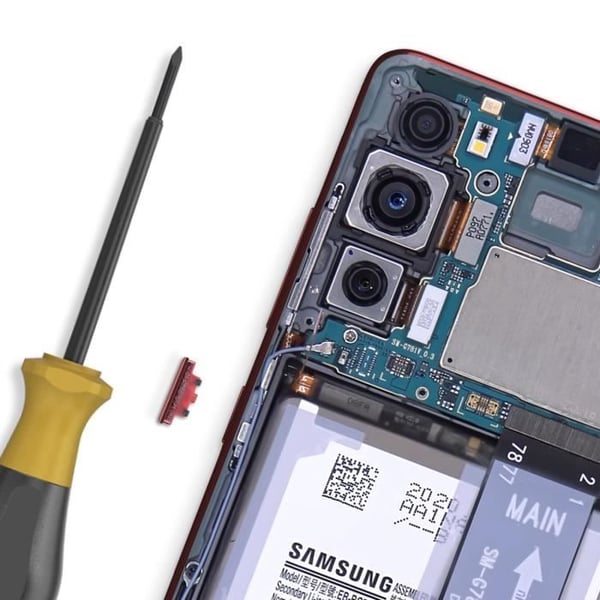 Strömbrytare - SAMSUNG - Galaxy S20 FE - Röd - 100% Original - Service Pack