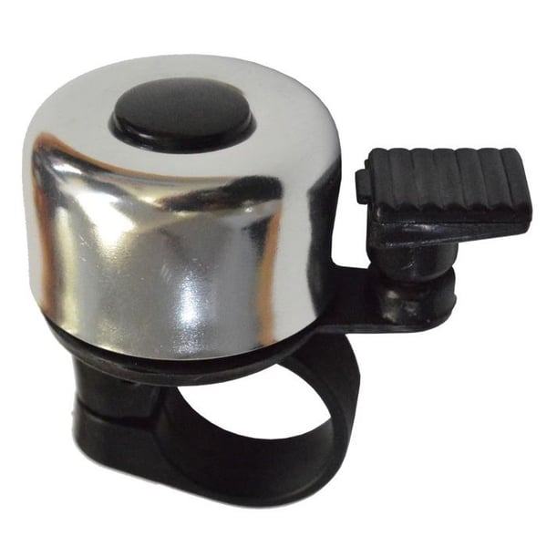 Cykelklocka - KIDDIMOTO - Mini silverfärgad - Aluminium - Anodiserad rostbeständig legering - För styre 20-25 mm