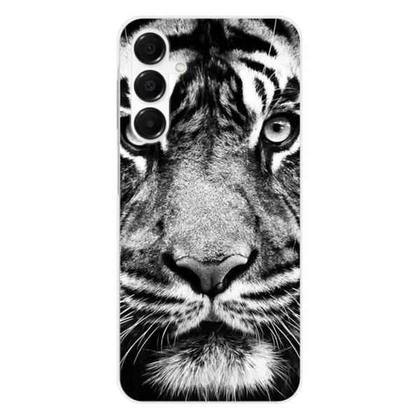 Siliconfodral - Kompatibel med Samsung Galaxy A16 - design av vit och svart tiger