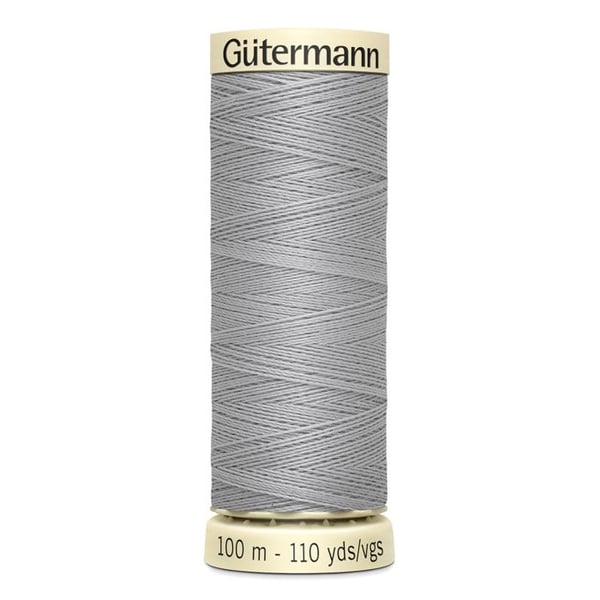Paket med 5 spolar 100m Tråd 100% polyester Gutermann Ref 788988 - Att 38 - dimgrå