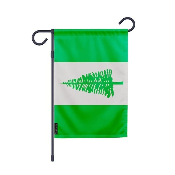 Norfolk ö-flagga – 32 x 47,5 cm – Hållbar polyester – Vertikalt format – Utomhus – Pixelforma