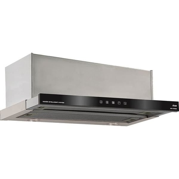 Kaiser inbyggd teleskopisk fläkt 60cm EA 644 Köksfläkt Svart glas•TouchControl•Klass A•integrerad filtergrupp 910m³/h