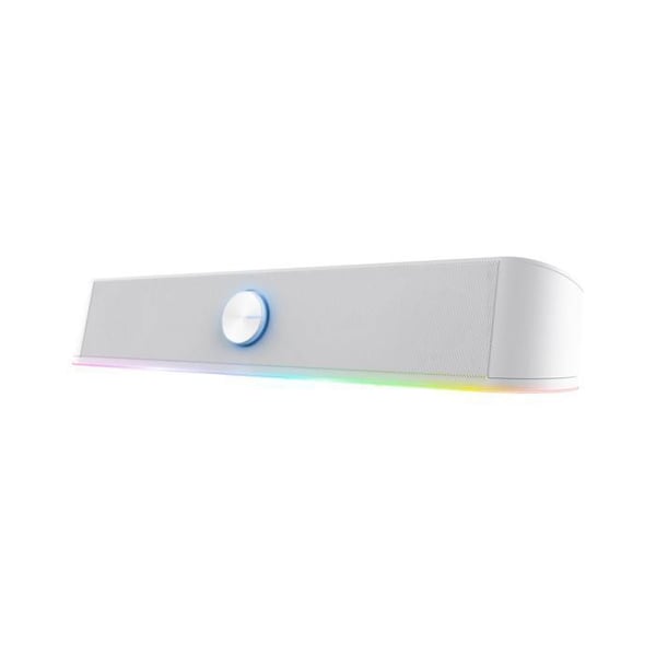 Trust Gaming GXT 619W Thorne 12 W Soundbar, RGB LED-belysning, USB-strömförsörjning, 2.0 stereohögtalare - vit