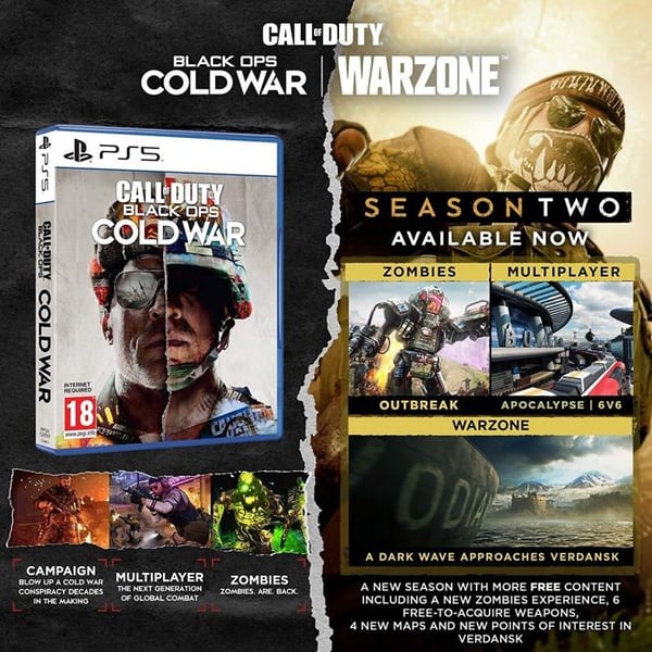 Videospel - Activision - Call of Duty: Black Ops Cold War - PS5 - Skjutspel - 18 år och uppåt