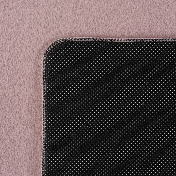 Rund matta - MELIS HOME - Rosa - 120X160 cm - Tvättbar - Antislip - Mjuk