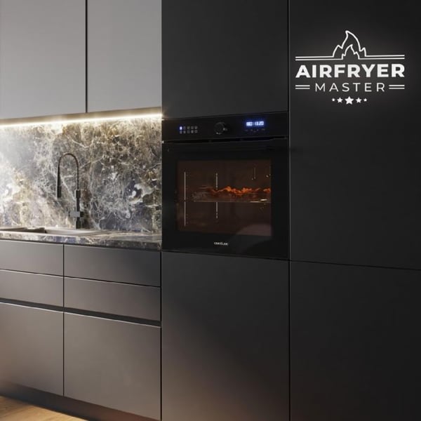 Cecotec Inbyggd Multifunktion 60 cm Bolero Hexa AF316000 Glas Svart A 3400 W, 81 L, 11 Funktioner med Airfryer Master