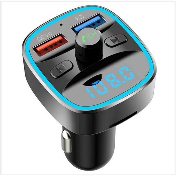 FM Bluetooth-sender - SNAKIOX - Radioadapter - 2 USB-porte 5V - Håndfri - Sort