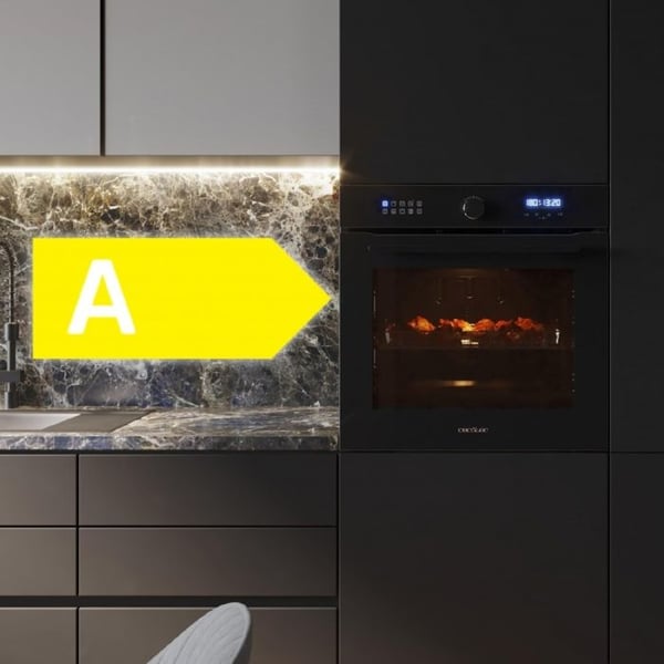 Cecotec Inbyggd Multifunktion 60 cm Bolero Hexa AF316000 Glas Svart A 3400 W, 81 L, 11 Funktioner med Airfryer Master