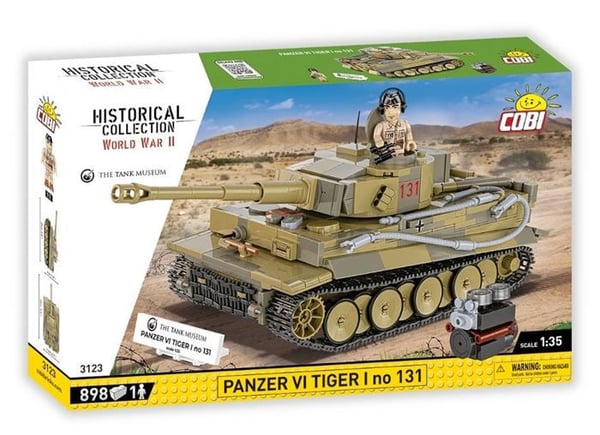 KONSTRUKTIONSLEKSAK - COBI - PANZER VI TIGER I - 898 delar - Skala 1:35 - Figur ingår