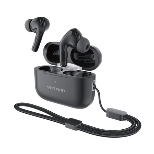Vention Echo Lite E11 Bluetooth-hörlurar med laddningsetui - Batteritid 6h - Svart