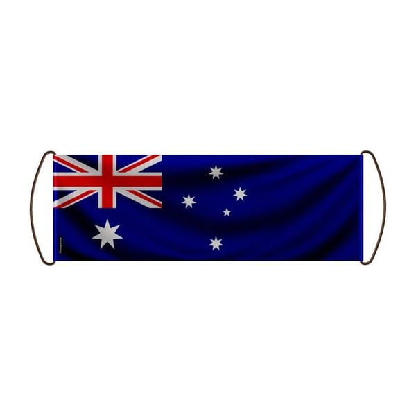 Rullbanderoll – Australiens flagga – 24 x 70 cm – Polyester – Handflagga – Pixelforma
