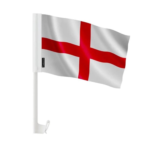 Flagga Bil England – 14 x 21 cm – Polyester Tyg – Fäste på Fönster – 20 stycken – Pixelforma