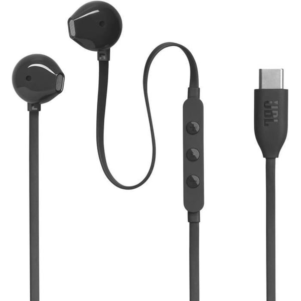 JBL Tune 305C trådbundna hörlurar - USB-C - Hi-Res-stöd - Svart