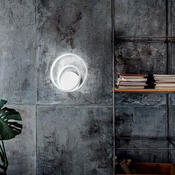 Vägglampa LED - Swirl - Vit - 3000K - Metall - Modern design