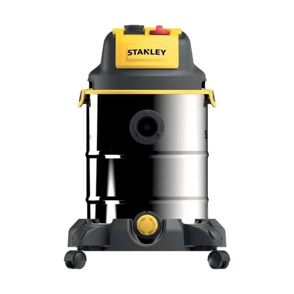 Vand- og Støvsuger på Vogn - Stanley - 50L Rustfrit Stål Tank - 1600W - Med Elektrisk Stik