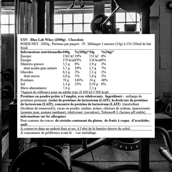 USN Blue Lab Whey Chocolate USNBLW11 - Blå & Vit - 2kg