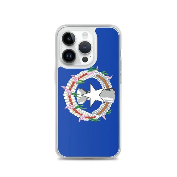 Telefonfodral – Nordmarianerna Flagga – Kompatibel med iPhone 14 Pro – Mjukt Fodral – Slitstarkt och Stötsäkert – Pixelforma