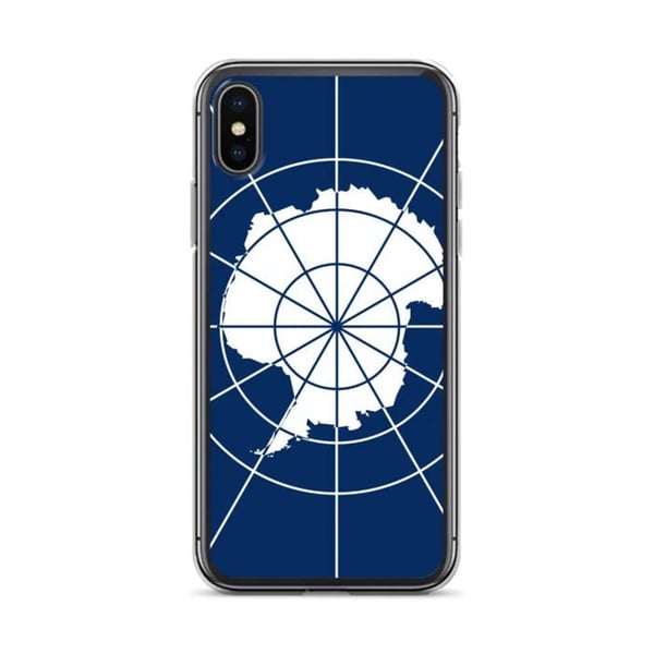 Telefonfodral - PIXELFORMA - Antarktis flagga - Kompatibel med iPhone XS - Flexibel - Slitstark