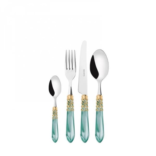 Ménagère - Melodi - 24 delar - Rostfritt stål 18/10 - Guld - Akryl