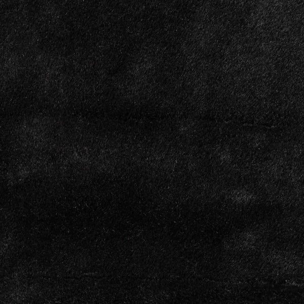 Tvättbar svart matta med korta hår, halkfri och mjuk, modern enfärgad design för vardagsrum, sovrum (Dimension: