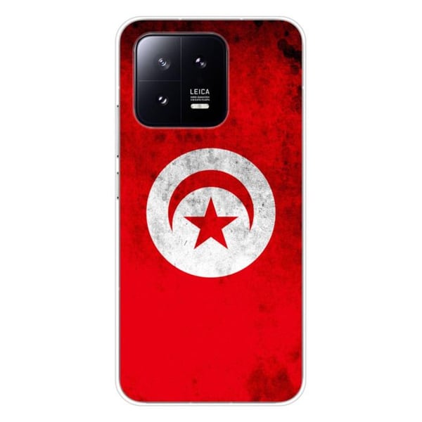 Tryckt silikonfodral som är kompatibelt med Xiaomi 13 Tunisiens flagga