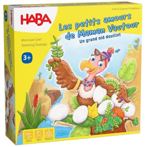 Sällskapsspel - HABA - Mammavulturets små kärlekar - Samarbete - Färdighet - 1 till 4 spelare