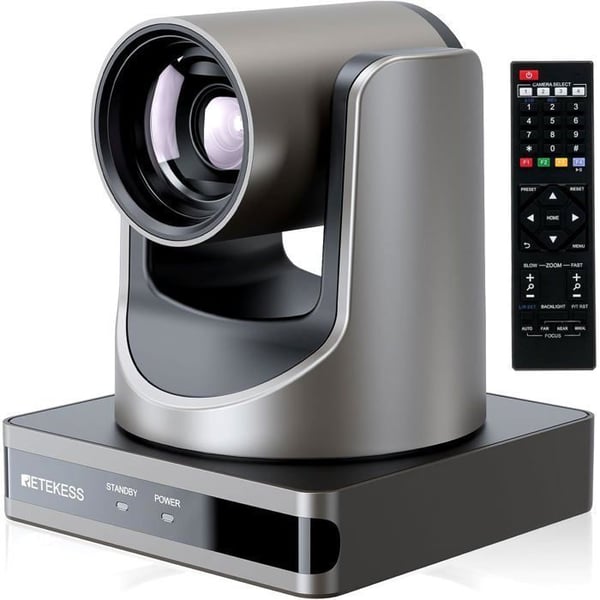 Retekess TC202 1080p PTZ-kamera, Videokamera, Hybridzoom - Inga suddigheter efter zoomning, 12x optisk, 16x digital, Konferenser