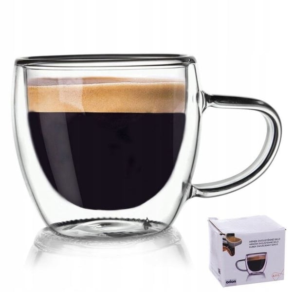 Espresso glas - Orion - 100ml - Dubbelväggig värmetålig - Modern design