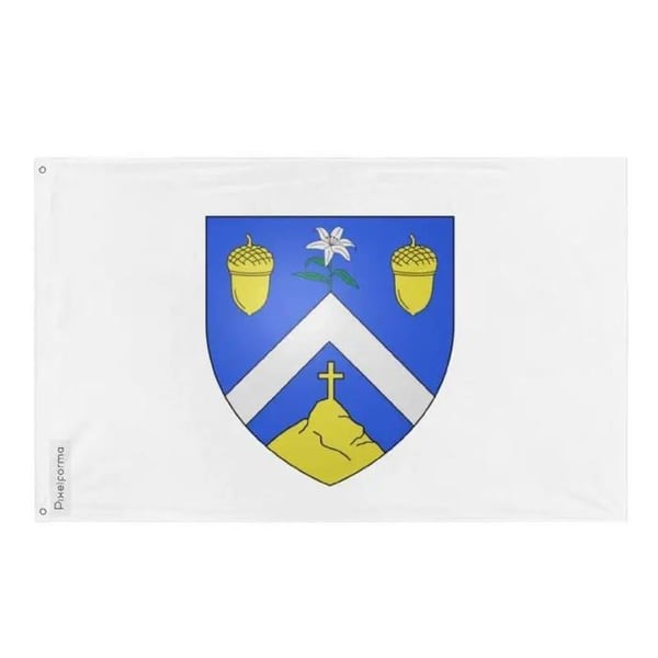 Boucherville Flagga – 160 x 240 cm – Högkvalitativ Polyester – 2 Metallöglor – Inomhus / Utomhus – Pixelforma