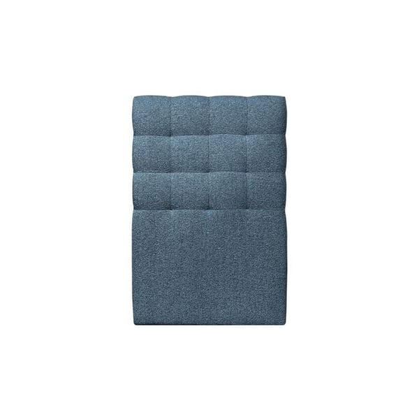 Huvudgavel med tuftad blå boucle L 90 cm - Tjocklek 10 cm stoppad - Design av huvudgavel i massivt trä