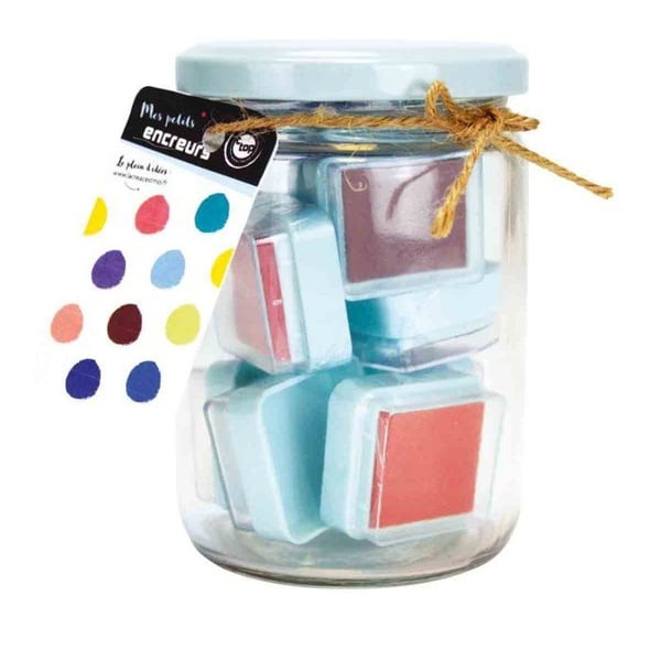 MégaCréa DIY - Stämpeldyna 2,5 cm Assortiment av 10 färger