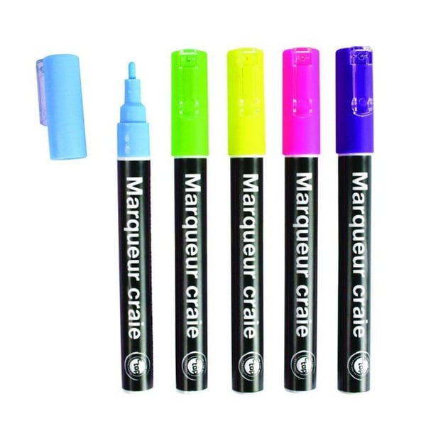 MégaCréa DIY - Högpigmenterad krita marker (för glas tavla) 5 stycken. MégaCréa DIY - Högpigmenterad krita marker (för glas tavla) 5 stycken.