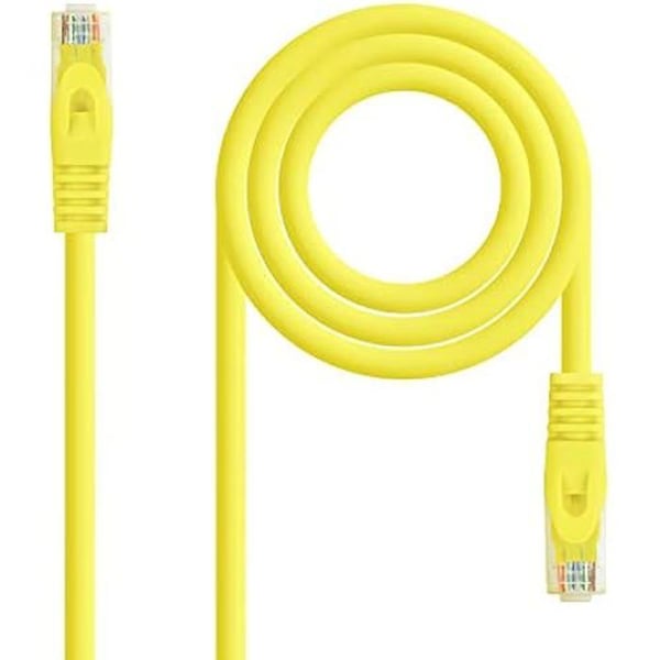 Nätverkskabel Ethernet - NANO KABEL - 10.20.1801-Y - Cat.6A UTP - 1,0 m - 100% koppar - Gul
