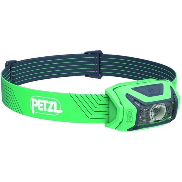Pannlampa - PETZL - ACTIK - 450 lumen - 3 AAA-batterier ingår - Grön