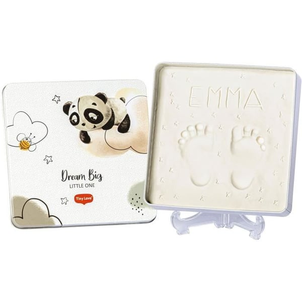 Liten kärleksmagi låda fyrkant, Avtryck hand fot baby, Dermatologiskt testad, Lera kit, Personlig gift baby, Små skapelser