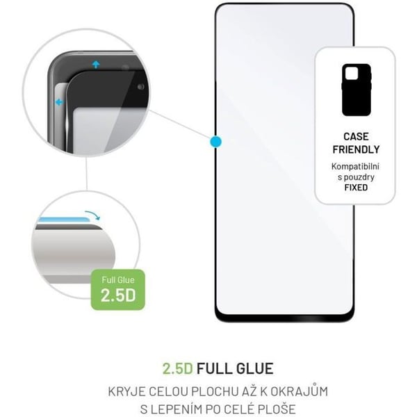 FIXERAD FullGlue-Cover för Xiaomi Redmi 12 4G/5G/13 4G/Poco M6/M6 Plus 5G svart