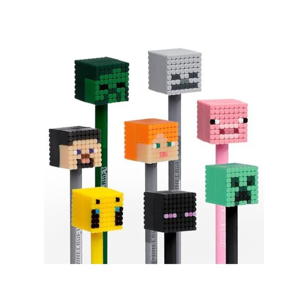 Stylo Puckator Minecraft Toppare Finskrift (x8)