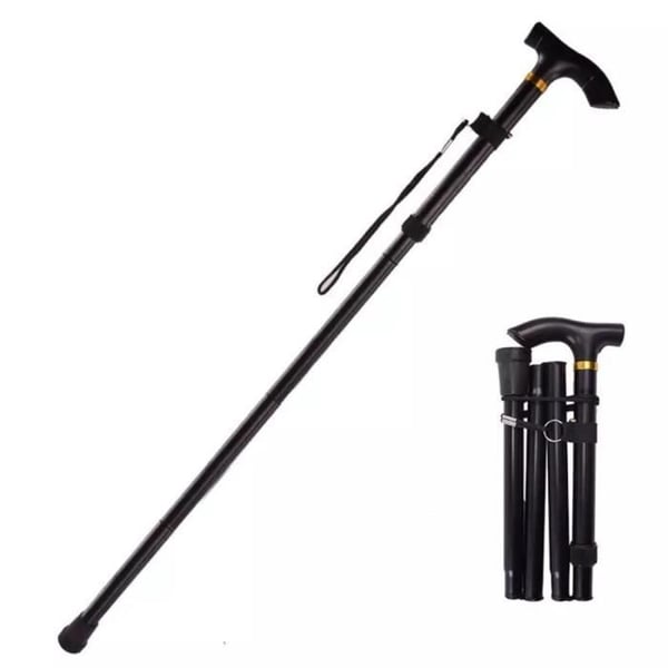 Fällbar promenadkäpp - Justerbar 86-97 cm - Aluminiumlegering - Halkfri