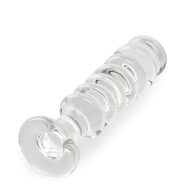 Prismatisk analplugg i glas - Klar