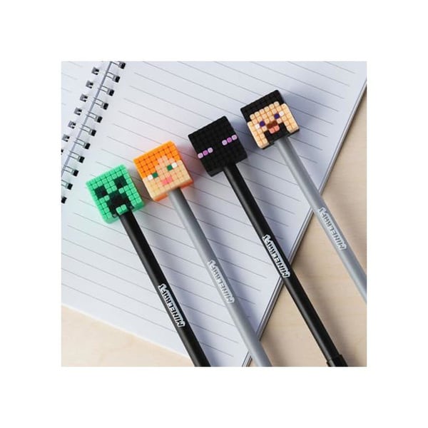 Stylo Puckator Minecraft Toppare Finskrift (x8)
