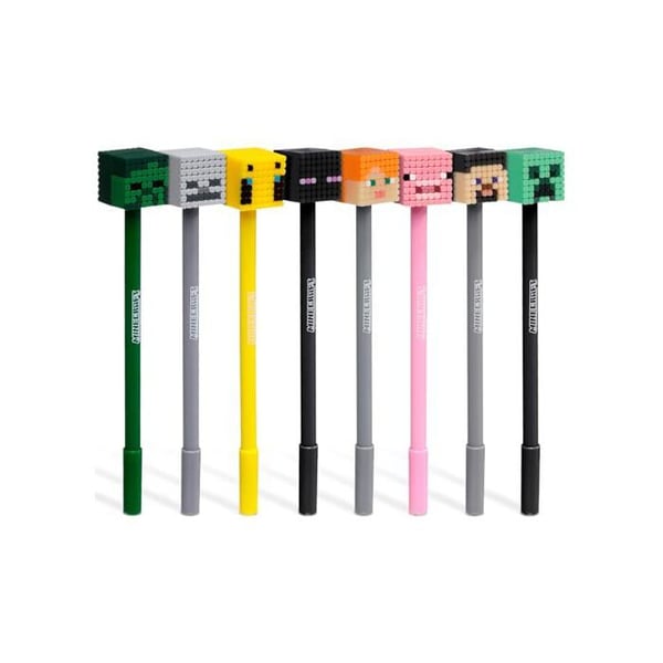 Stylo Puckator Minecraft Toppare Finskrift (x8)