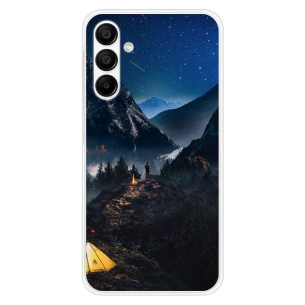 Tryckt silikonfodral som är kompatibelt med Samsung Galaxy A15 Alone in the Mountains
