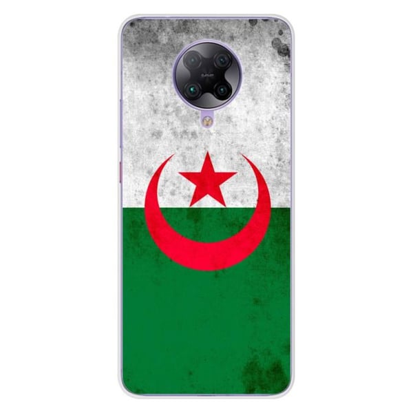 1001Coques - Silikonfodral kompatibelt med Xiaomi Poco F2 Pro - Mönster Algeriets flagga - Originaldesign tryckt i Frankrike