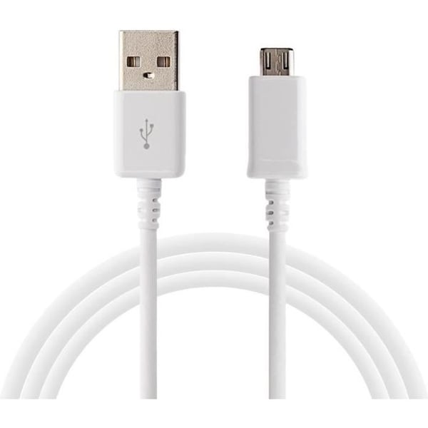 USB-kabel - PHONILLICO - 1 Meter - Kompatibel med XIAOMI REDMI 4A-4X-5A-5PLUS-6A-6PRO-S2 - Micro USB - Vit