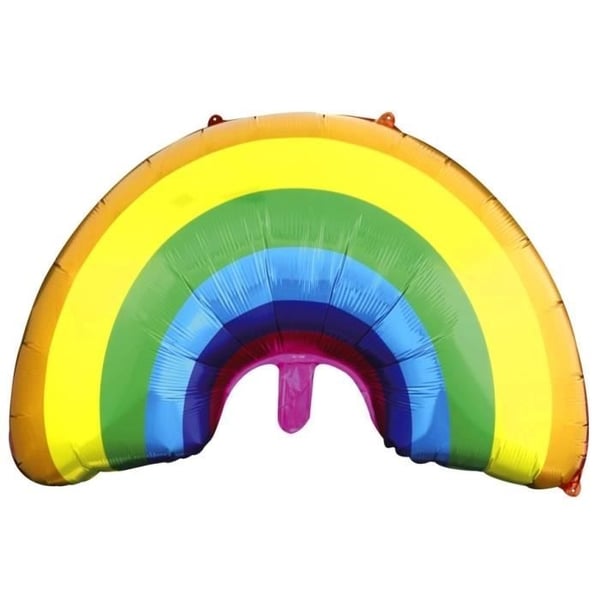Ballong - LITEN CLOWN - Regnbåge - 89 cm - Mylar - Festdekoration