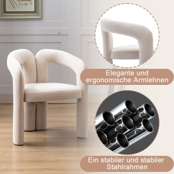 Spisestol - MUVOE - Velour - Sæt af 2 - Moderne design - Komfortabel og robust
