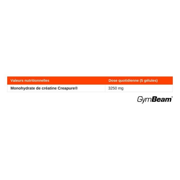 GymBeam Kreatin Caps - 100 % Creapure® 120 kapslar